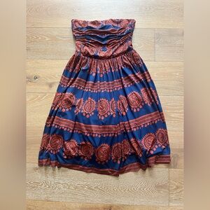 Anthropologie “Girls From Savoy" Strapless Dress